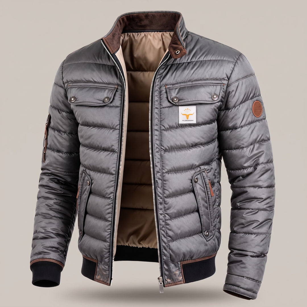 Caspian | Men's Quilted Bomber Jacket with Chest Pockets