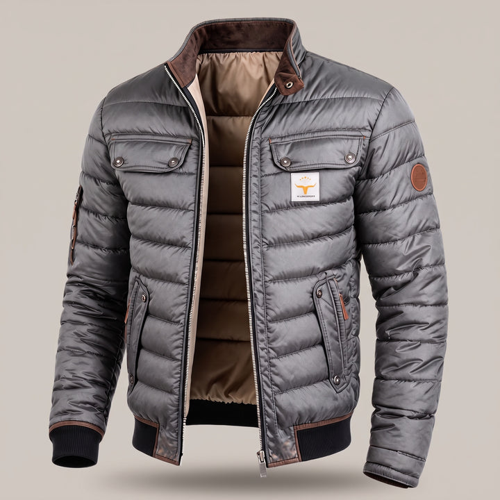 Caspian | Men's Quilted Bomber Jacket with Chest Pockets