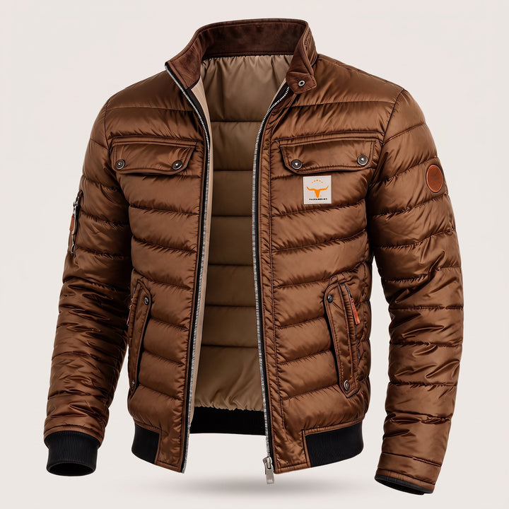 Caspian | Men's Quilted Bomber Jacket with Chest Pockets