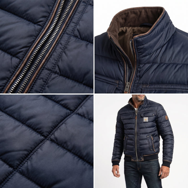 Caspian | Men's Quilted Bomber Jacket with Chest Pockets