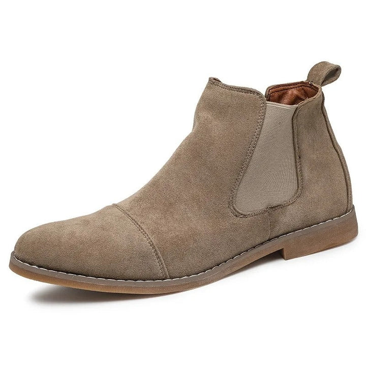 Caspian | Men's Suede Chelsea Ankle Boots with Cap Toe