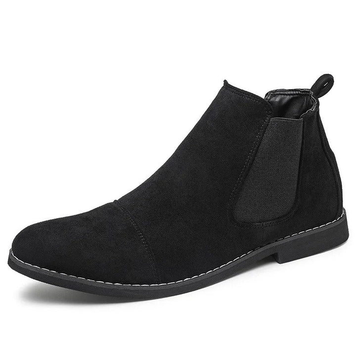 Caspian | Men's Suede Chelsea Ankle Boots with Cap Toe