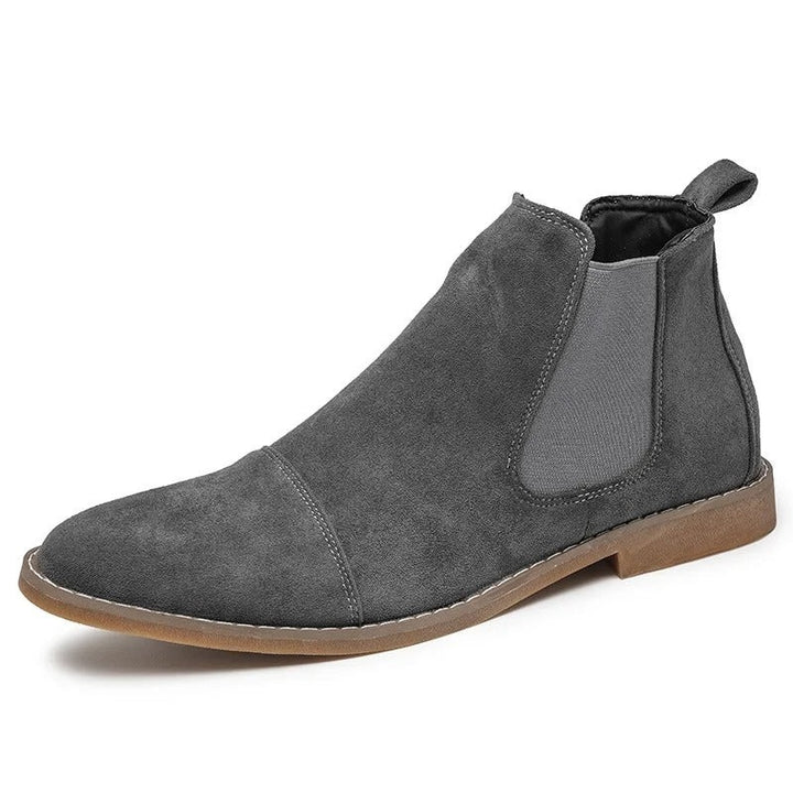 Caspian | Men's Suede Chelsea Ankle Boots with Cap Toe