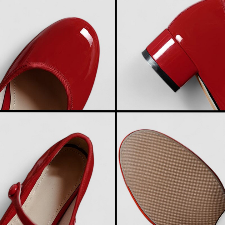 Celestine | Women's Patent Mary Jane Shoes Low Block Heel