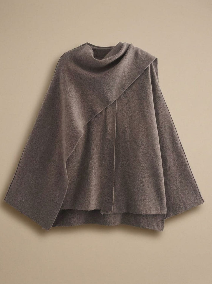 Celestine | Women's Short Wool Winter Coat with Scarf