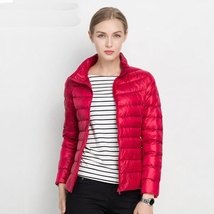 Clementine | Women's Lightweight Down Puffer Jacket Stand Collar