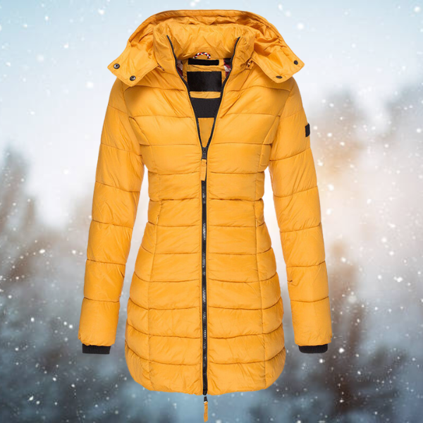 Cordelia | Women's Long Puffer Coat with Hood Winter Jacket