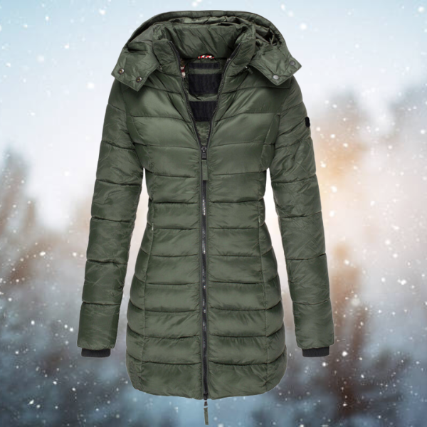 Cordelia | Women's Long Puffer Coat with Hood Winter Jacket