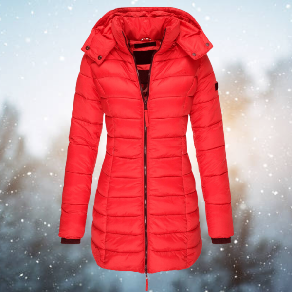 Cordelia | Women's Long Puffer Coat with Hood Winter Jacket
