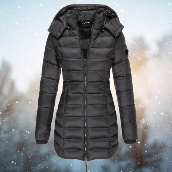 Cordelia | Women's Long Puffer Coat with Hood Winter Jacket