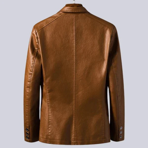 Daan | Leren Blazer Jas Heren Revers Kraag