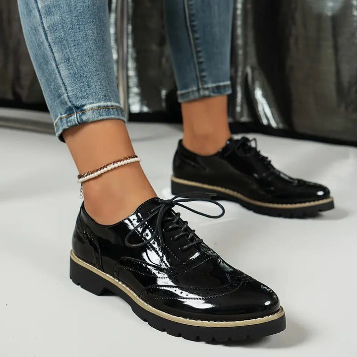 Daphne | Oxford Brogue Schoenen Dames Lak Veterschoenen