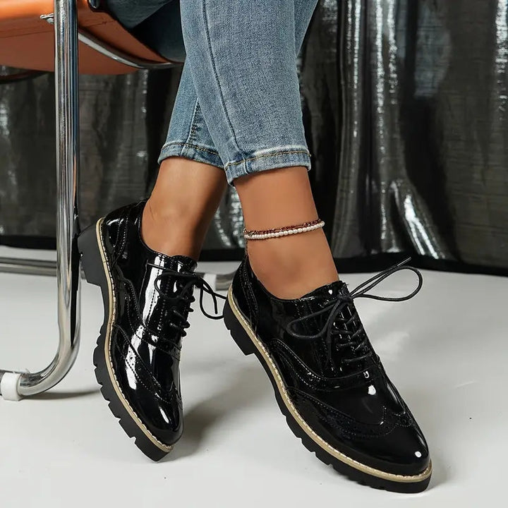 Daphne | Oxford Brogue Schoenen Dames Lak Veterschoenen