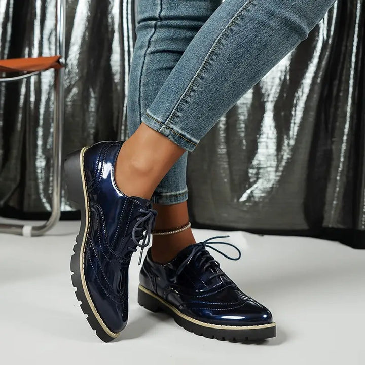 Daphne | Oxford Brogue Schoenen Dames Lak Veterschoenen