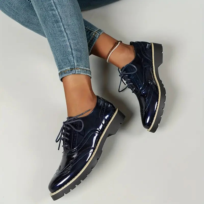 Daphne | Oxford Brogue Schoenen Dames Lak Veterschoenen