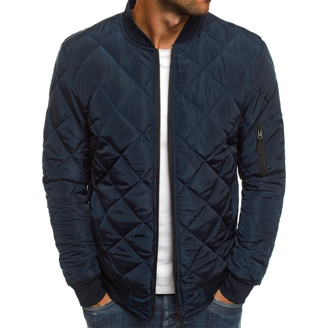 Dashiell | Men's Quilted Bomber Jacket with Zip Sleeve Pocket