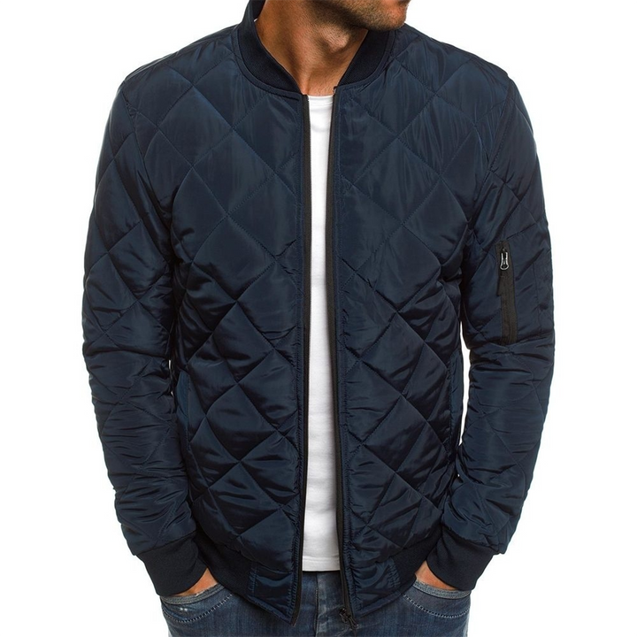 Dashiell | Men's Quilted Bomber Jacket with Zip Sleeve Pocket