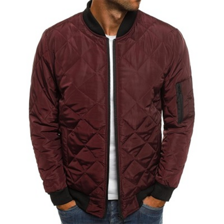 Dashiell | Men's Quilted Bomber Jacket with Zip Sleeve Pocket