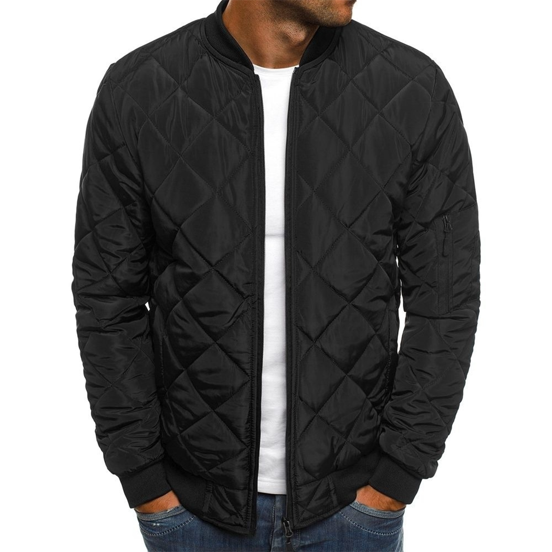 Dashiell | Men's Quilted Bomber Jacket with Zip Sleeve Pocket