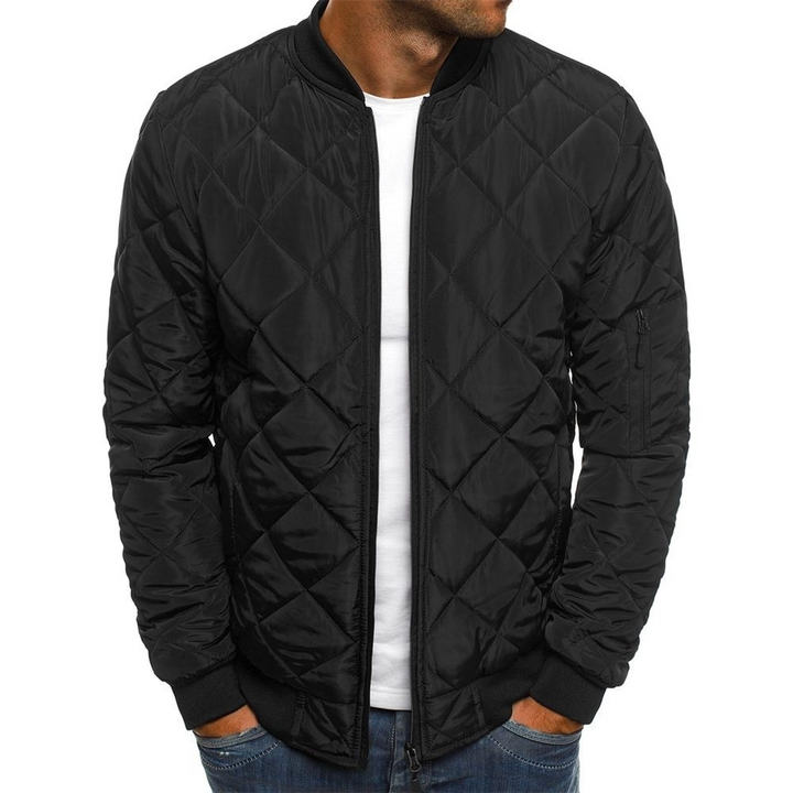 Dashiell | Men's Quilted Bomber Jacket with Zip Sleeve Pocket