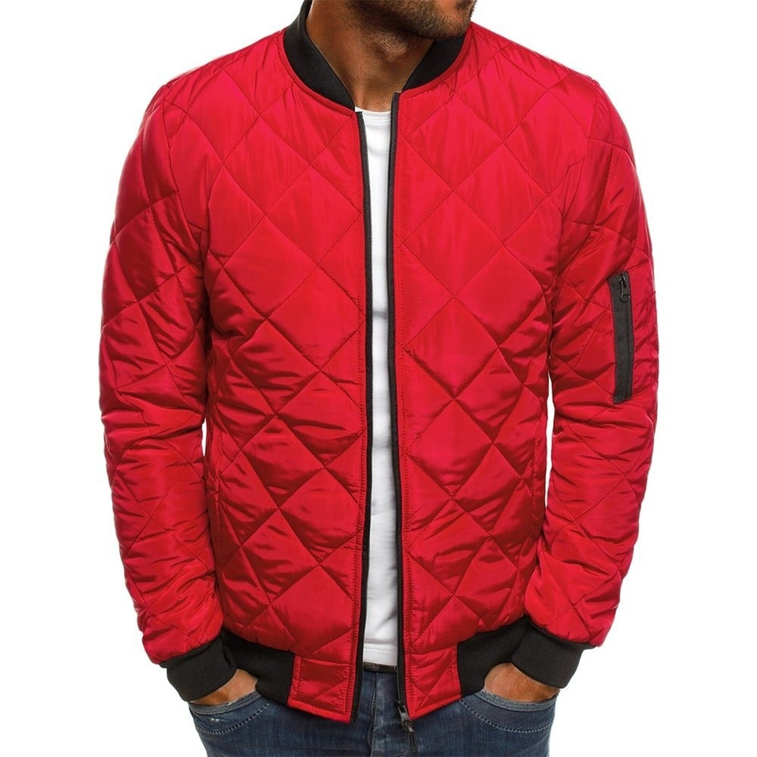 Dashiell | Men's Quilted Bomber Jacket with Zip Sleeve Pocket
