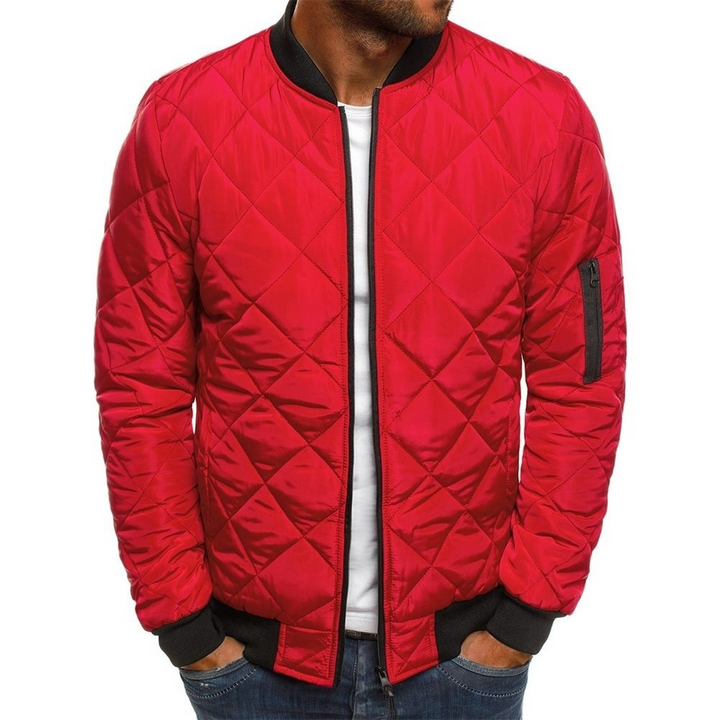 Dashiell | Men's Quilted Bomber Jacket with Zip Sleeve Pocket