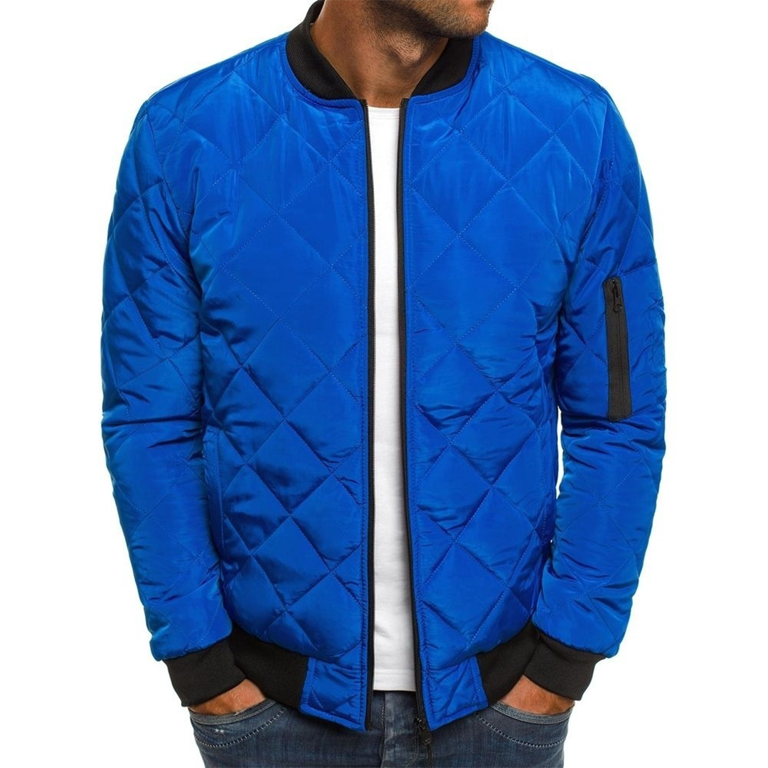 Dashiell | Men's Quilted Bomber Jacket with Zip Sleeve Pocket