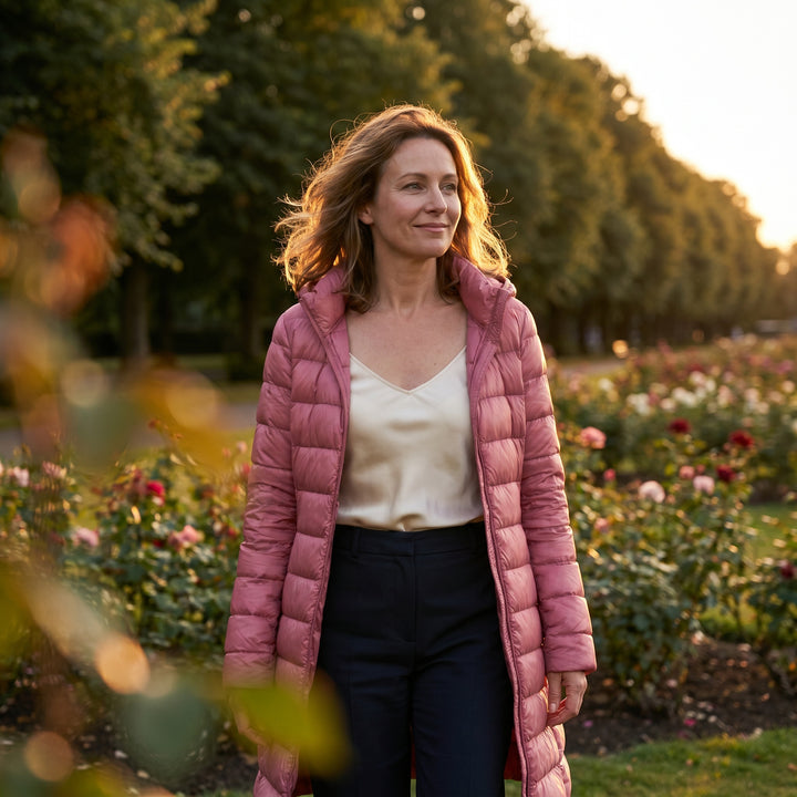 Delphine | Women's Long Down Puffer Coat with Hood