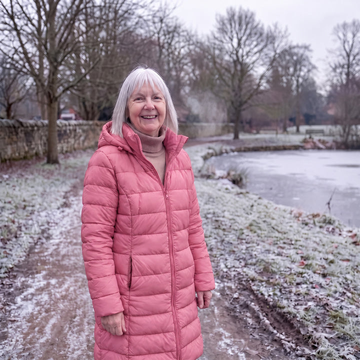Delphine | Women's Long Down Puffer Coat with Hood