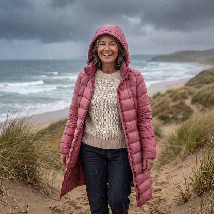 Delphine | Women's Long Down Puffer Coat with Hood