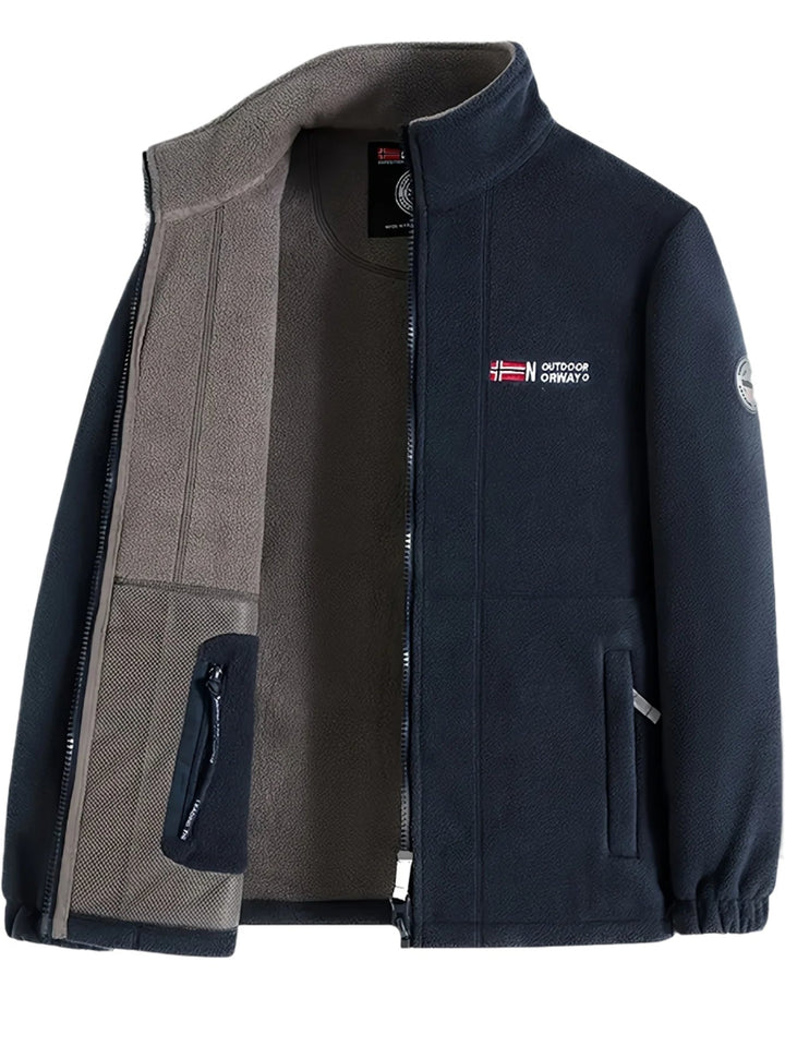 Dennis | Fleece Jas Heren Outdoor Rits Staande Kraag