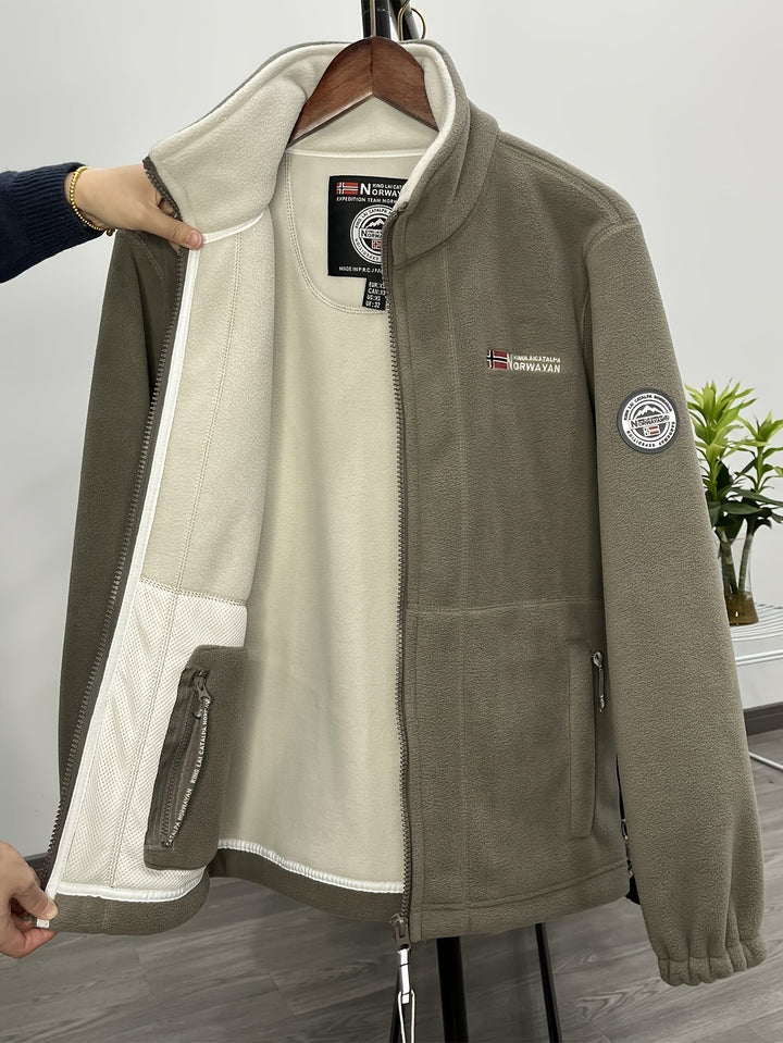 Dennis | Fleece Jas Heren Outdoor Rits Staande Kraag