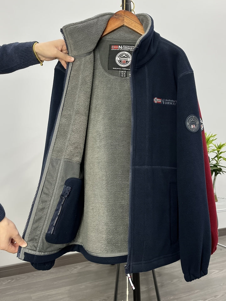 Dennis | Fleece Jas Heren Outdoor Rits Staande Kraag
