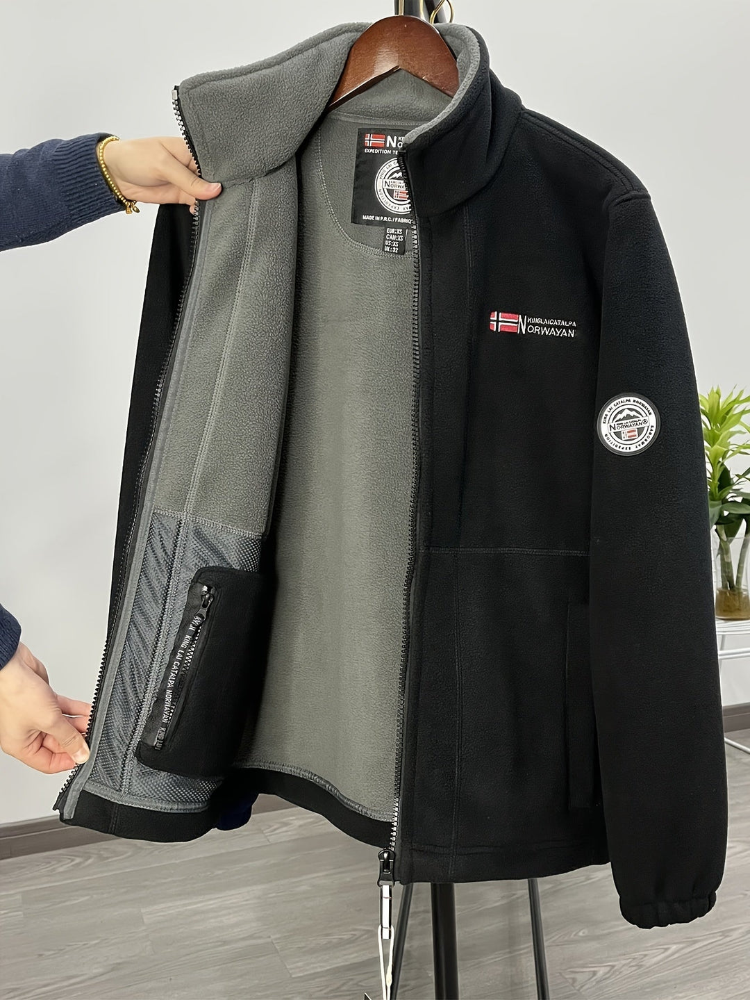 Dennis | Fleece Jas Heren Outdoor Rits Staande Kraag