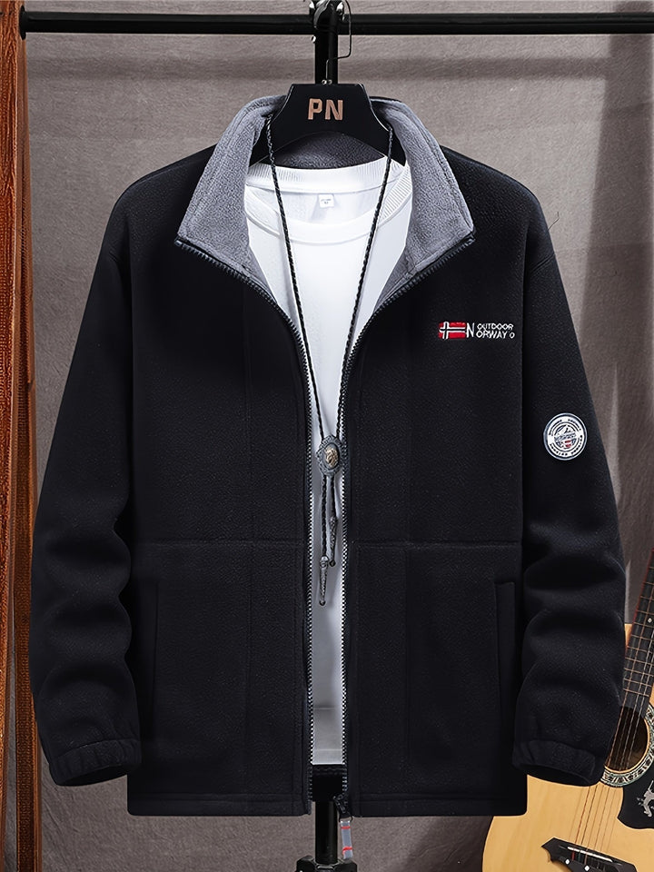 Dennis | Fleece Jas Heren Outdoor Rits Staande Kraag