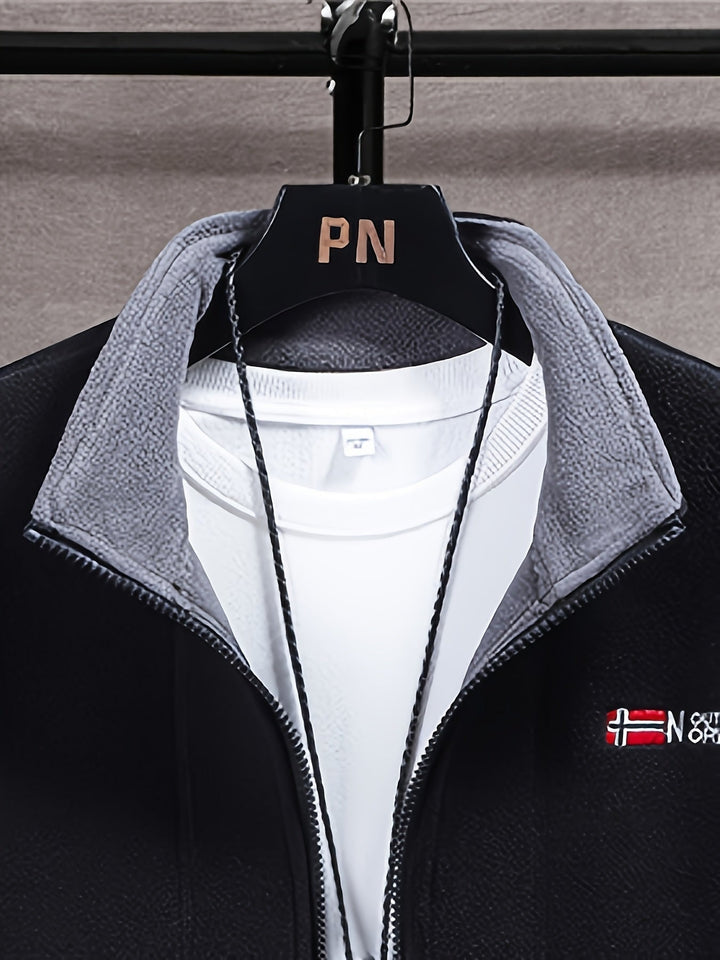 Dennis | Fleece Jas Heren Outdoor Rits Staande Kraag