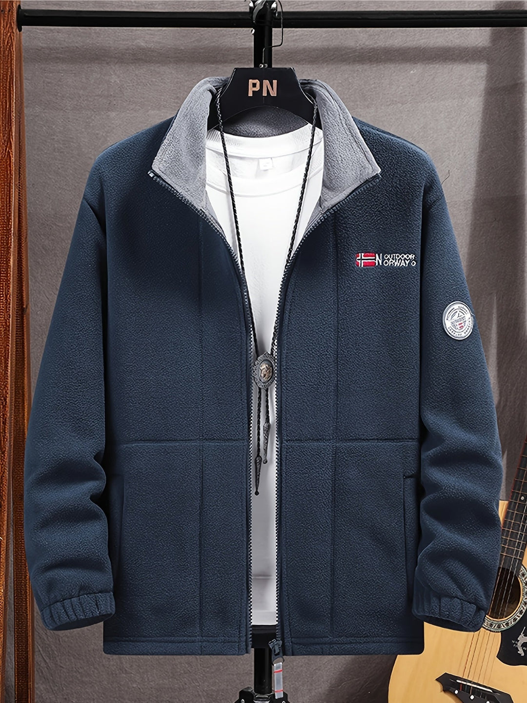 Dennis | Fleece Jas Heren Outdoor Rits Staande Kraag