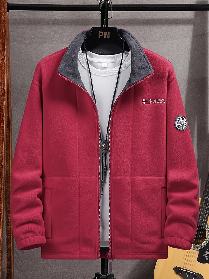 Dennis | Fleece Jas Heren Outdoor Rits Staande Kraag