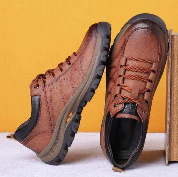 Dennis | Leren Derby Schoenen Heren Veterschoenen Robuuste Zool