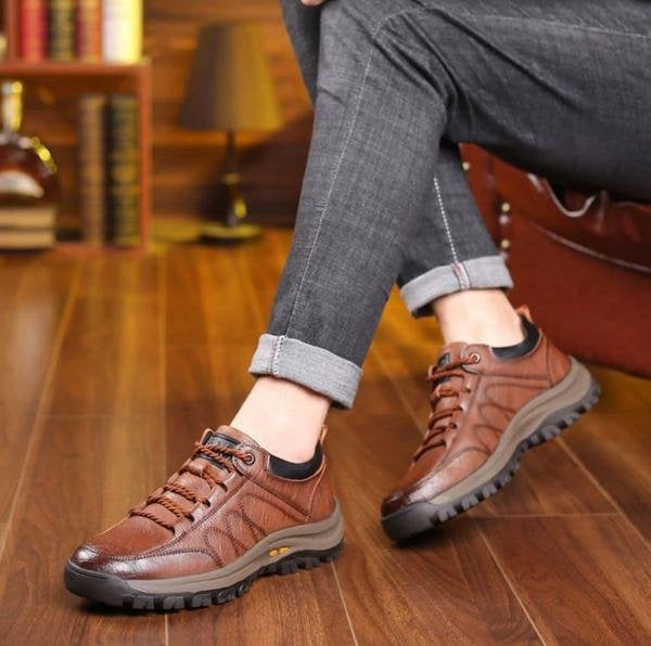 Dennis | Leren Derby Schoenen Heren Veterschoenen Robuuste Zool