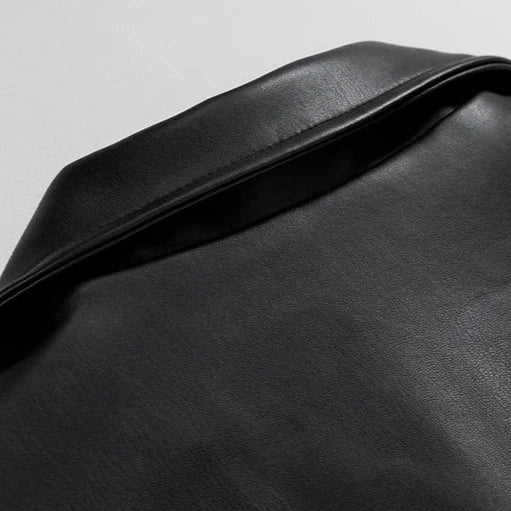 Dennis | Leren Jack Heren Oversized Rits Streetwear