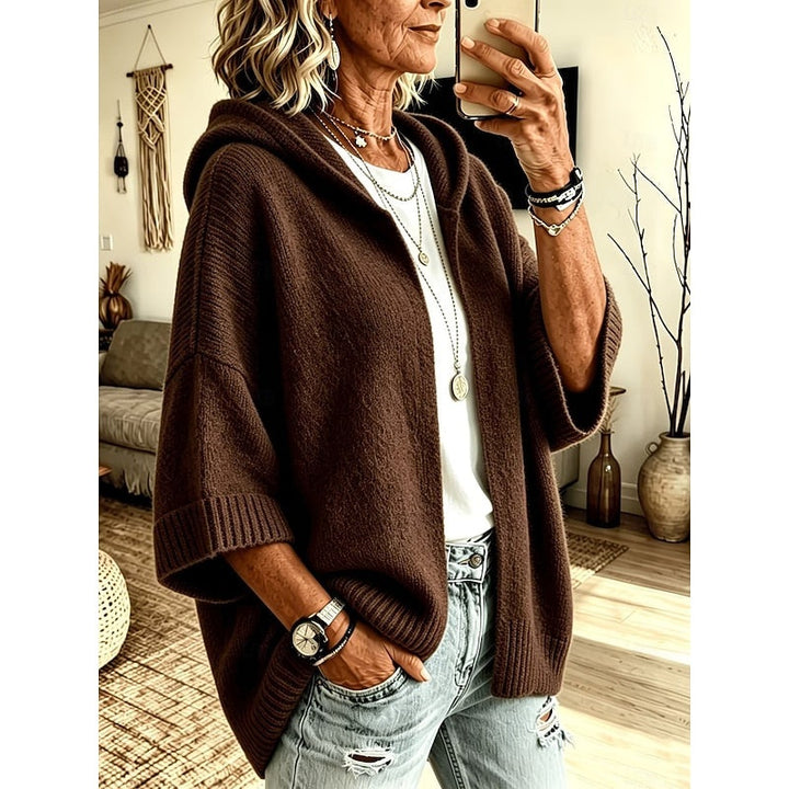 Dorothea | Women's Oversized Hooded Cardigan Sweater Knit