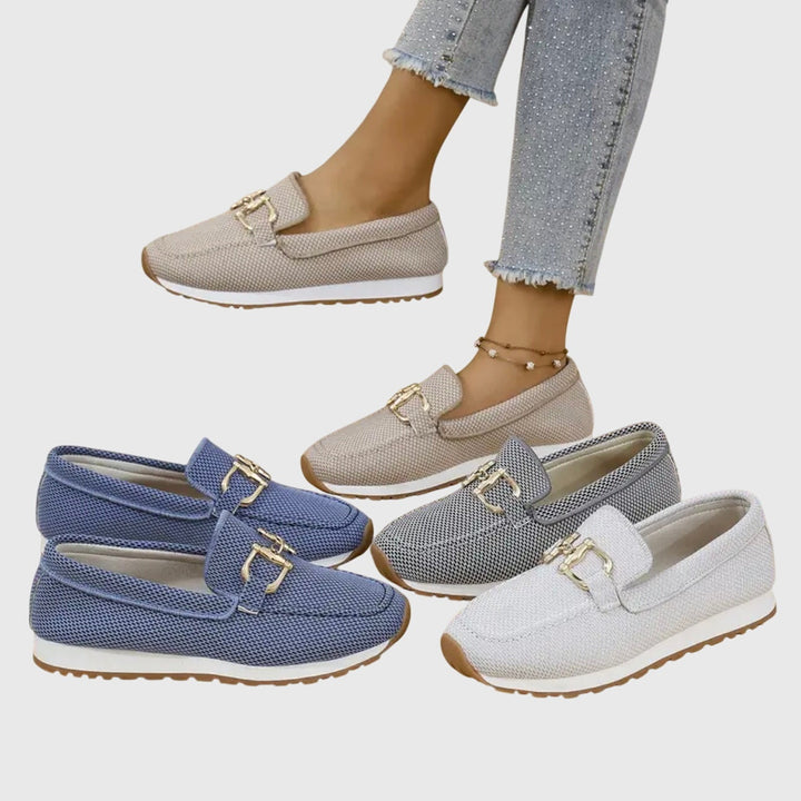 Emma | Penny Loafers Dames Platform Metalen Gesp