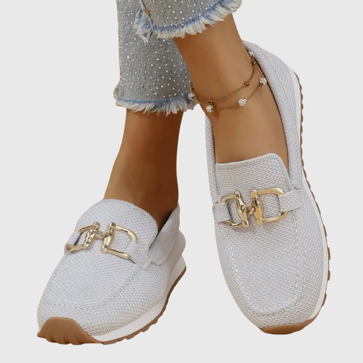Emma | Penny Loafers Dames Platform Metalen Gesp
