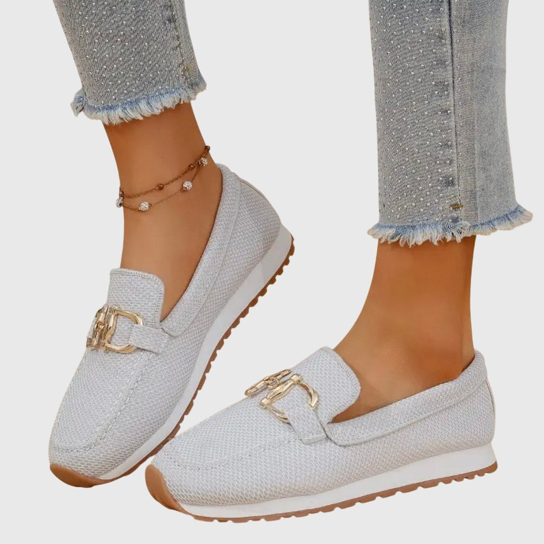 Emma | Penny Loafers Dames Platform Metalen Gesp