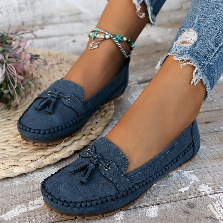 Esmee | Penny Loafers Dames Suède Kwastje Instap