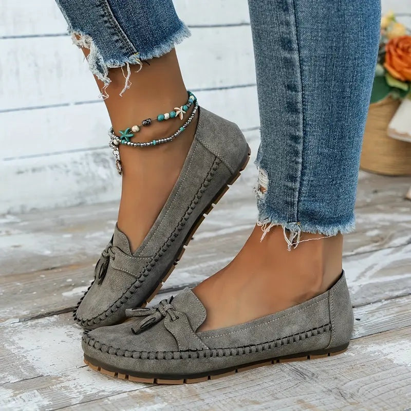 Esmee | Penny Loafers Dames Suède Kwastje Instap