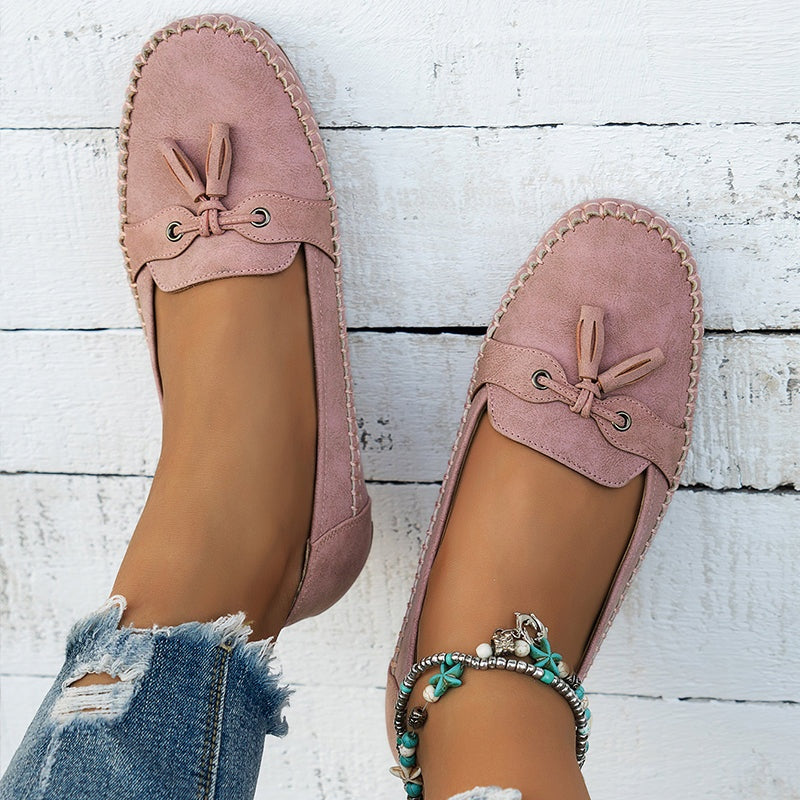 Esmee | Penny Loafers Dames Suède Kwastje Instap