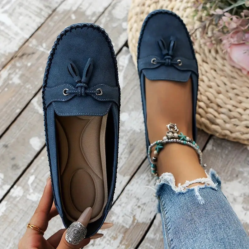 Esmee | Penny Loafers Dames Suède Kwastje Instap