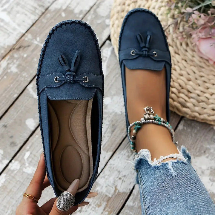 Esmee | Penny Loafers Dames Suède Kwastje Instap